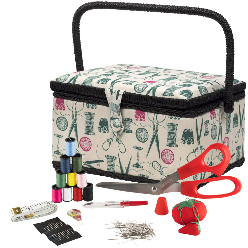 Singer Large (Vintage Spools) Sewing Basket Kit & Reviews Wayfair.ca